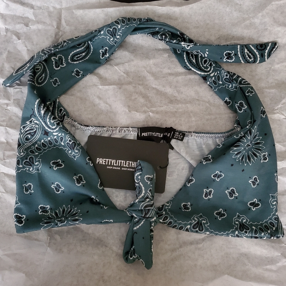 Bandana Halter Neck Crop Top